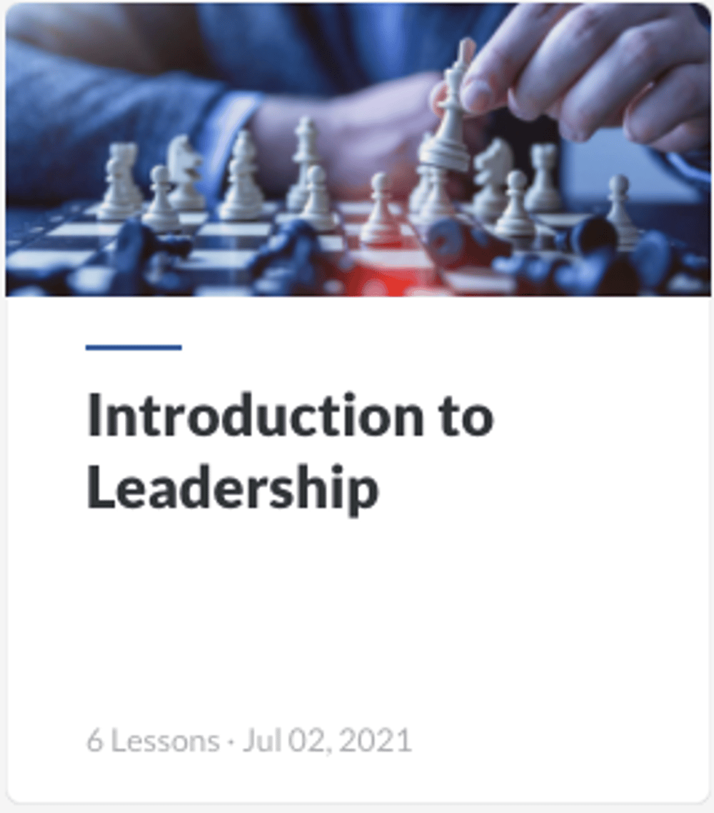 Introduction to leadership training course tile