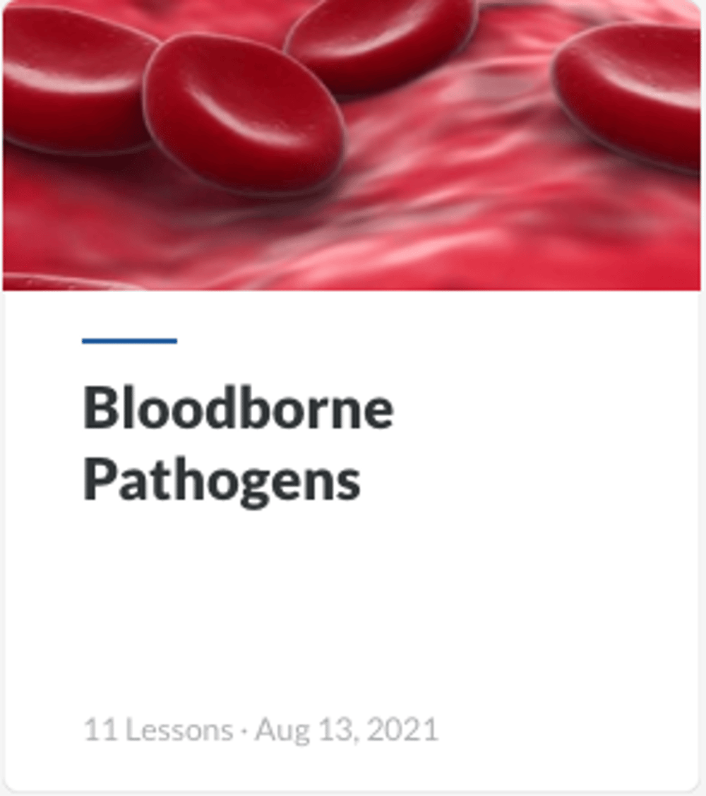 bloodborne pathogens course tile