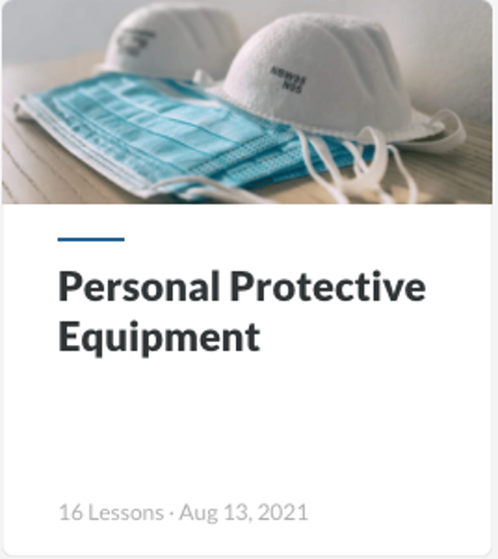 Personal Protective Equipment course tile